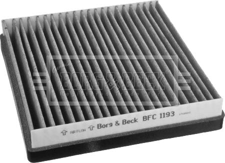 Borg & Beck BFC1193 - Фильтр воздуха в салоне autospares.lv