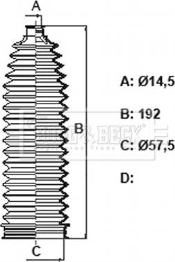 Borg & Beck BSG3434 - Комплект пыльника, рулевое управление autospares.lv