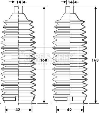 Borg & Beck BSG3426 - Комплект пыльника, рулевое управление autospares.lv