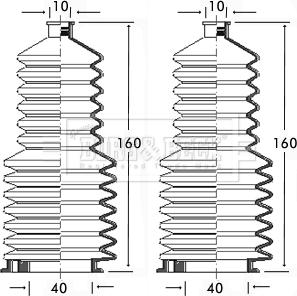 Borg & Beck BSG3103 - Комплект пыльника, рулевое управление autospares.lv