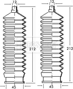 Borg & Beck BSG3139 - Комплект пыльника, рулевое управление autospares.lv