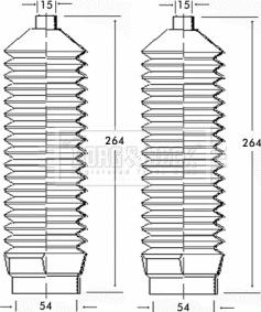 Borg & Beck BSG3178 - Комплект пыльника, рулевое управление autospares.lv