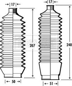 Borg & Beck BSG3343 - Комплект пыльника, рулевое управление autospares.lv