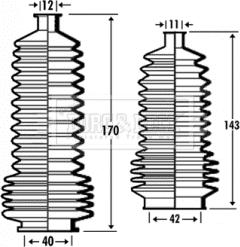 Borg & Beck BSG3359 - Комплект пыльника, рулевое управление autospares.lv