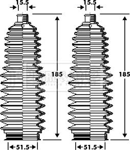 Borg & Beck BSG3354 - Комплект пыльника, рулевое управление autospares.lv