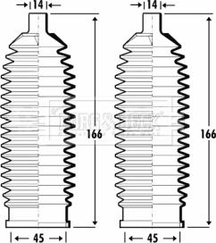 Borg & Beck BSG3351 - Комплект пыльника, рулевое управление autospares.lv