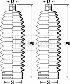 Borg & Beck BSG3361 - Комплект пыльника, рулевое управление autospares.lv