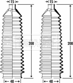 Borg & Beck BSG3315 - Комплект пыльника, рулевое управление autospares.lv