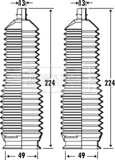 Borg & Beck BSG3323 - Комплект пыльника, рулевое управление autospares.lv