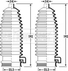 Borg & Beck BSG3297 - Комплект пыльника, рулевое управление autospares.lv