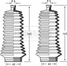 Borg & Beck BSG3249 - Комплект пыльника, рулевое управление autospares.lv