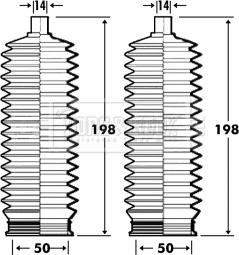 Borg & Beck BSG3259 - Комплект пыльника, рулевое управление autospares.lv