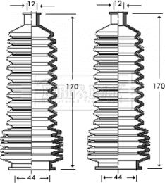 Borg & Beck BSG3251 - Комплект пыльника, рулевое управление autospares.lv