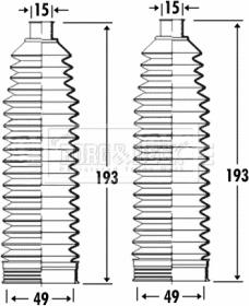 Borg & Beck BSG3263 - Комплект пыльника, рулевое управление autospares.lv