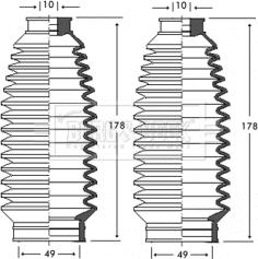 Borg & Beck BSG3236 - Комплект пыльника, рулевое управление autospares.lv