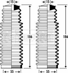 Borg & Beck BSG3275 - Комплект пыльника, рулевое управление autospares.lv