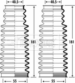 Borg & Beck BSG3276 - Комплект пыльника, рулевое управление autospares.lv