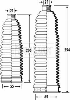 Borg & Beck BSG3270 - Комплект пыльника, рулевое управление autospares.lv