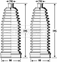 Borg & Beck BSG3277 - Комплект пыльника, рулевое управление autospares.lv