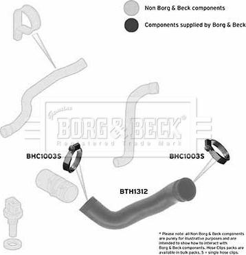 Borg & Beck BTH1312 - Трубка, нагнетание воздуха autospares.lv