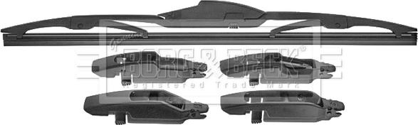 Borg & Beck BW14R - Щетка стеклоочистителя autospares.lv