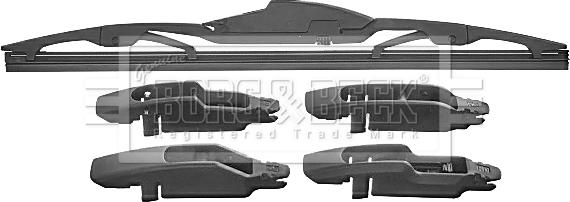 Borg & Beck BW12R.10 - Щетка стеклоочистителя autospares.lv