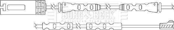 Borg & Beck BWL3096 - Сигнализатор, износ тормозных колодок autospares.lv