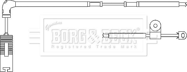 Borg & Beck BWL3044 - Сигнализатор, износ тормозных колодок autospares.lv