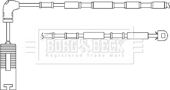 Borg & Beck BWL3048 - Сигнализатор, износ тормозных колодок autospares.lv