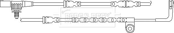 Borg & Beck BWL3042 - Сигнализатор, износ тормозных колодок autospares.lv