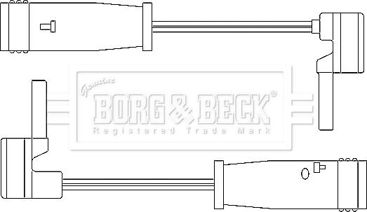 Borg & Beck BWL3050 - Сигнализатор, износ тормозных колодок autospares.lv