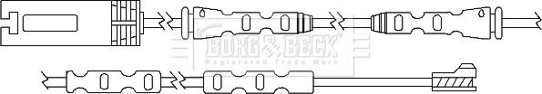 Borg & Beck BWL3058 - Сигнализатор, износ тормозных колодок autospares.lv