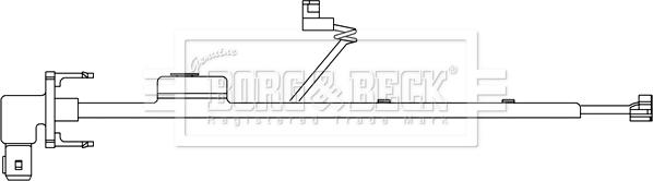 Borg & Beck BWL3052 - Сигнализатор, износ тормозных колодок autospares.lv
