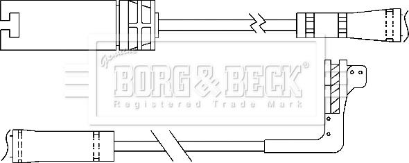 Borg & Beck BWL3067 - Сигнализатор, износ тормозных колодок autospares.lv