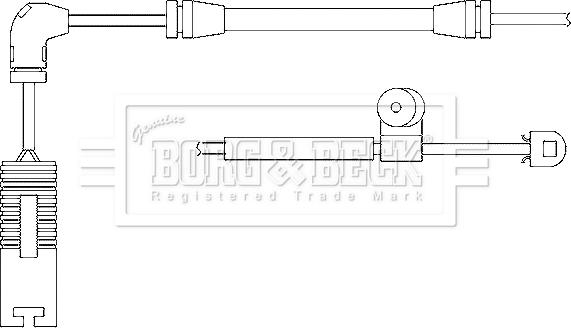 Borg & Beck BWL3009 - Сигнализатор, износ тормозных колодок autospares.lv