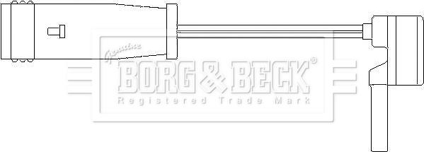 Borg & Beck BWL3001 - Сигнализатор, износ тормозных колодок autospares.lv