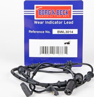 Borg & Beck BWL3014 - Сигнализатор, износ тормозных колодок autospares.lv