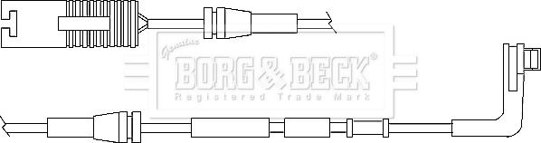 Borg & Beck BWL3015 - Сигнализатор, износ тормозных колодок autospares.lv