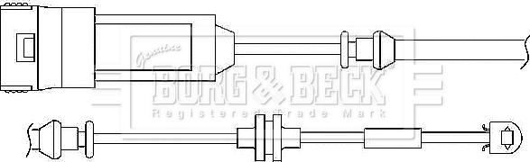 Borg & Beck BWL3016 - Сигнализатор, износ тормозных колодок autospares.lv