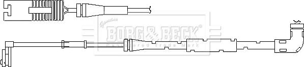 Borg & Beck BWL3010 - Сигнализатор, износ тормозных колодок autospares.lv