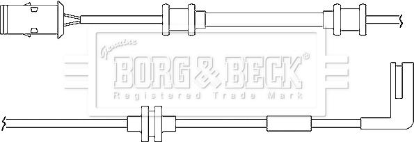 Borg & Beck BWL3013 - Сигнализатор, износ тормозных колодок autospares.lv