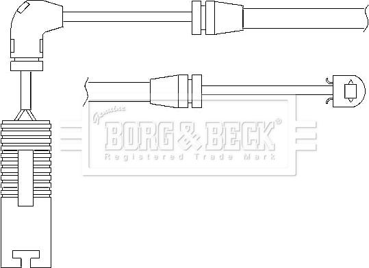 Borg & Beck BWL3012 - Сигнализатор, износ тормозных колодок autospares.lv