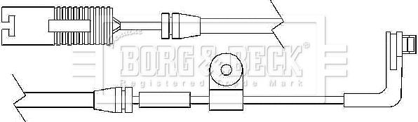 Borg & Beck BWL3017 - Сигнализатор, износ тормозных колодок autospares.lv