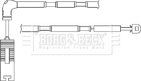 Borg & Beck BWL3036 - Сигнализатор, износ тормозных колодок autospares.lv