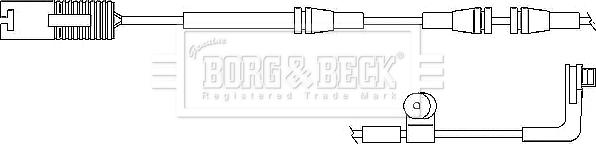 Borg & Beck BWL3030 - Сигнализатор, износ тормозных колодок autospares.lv