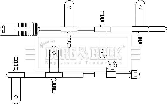 Borg & Beck BWL3031 - Сигнализатор, износ тормозных колодок autospares.lv