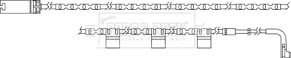 Borg & Beck BWL3038 - Сигнализатор, износ тормозных колодок autospares.lv