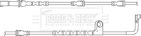 Borg & Beck BWL3033 - Сигнализатор, износ тормозных колодок autospares.lv