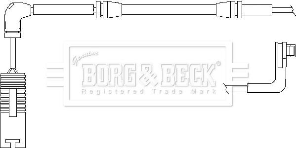 Borg & Beck BWL3025 - Сигнализатор, износ тормозных колодок autospares.lv