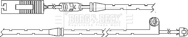 Borg & Beck BWL3023 - Сигнализатор, износ тормозных колодок autospares.lv